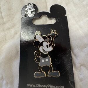 Disney Black and Gray Mickey Mouse Pin